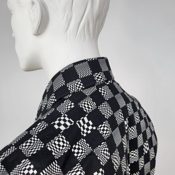 Louis Vuitton Men's Classic Black & White Distorted Damier Shirt - Picture 6 of 15